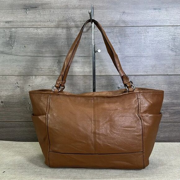 Coach F29898 Brown Leather Park Carrie Tote - Picture 2 of 11